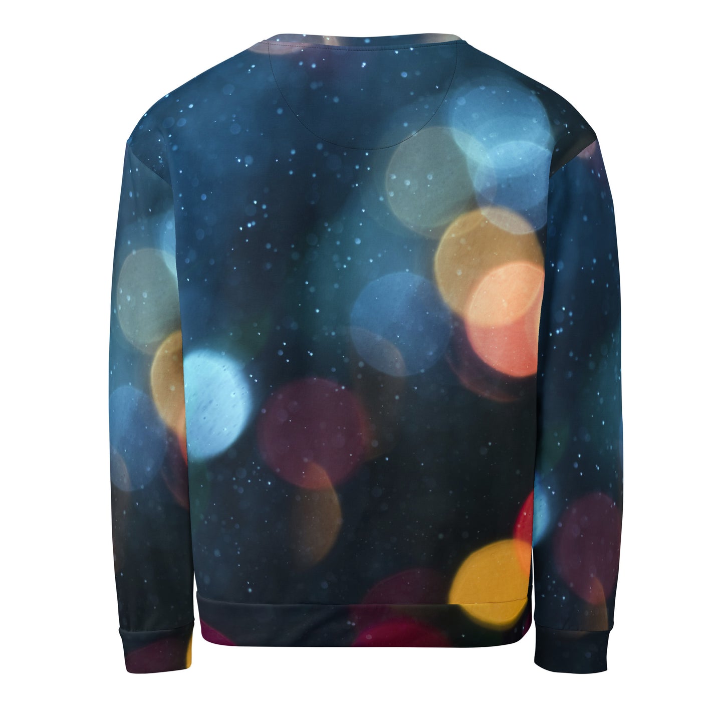 Nollaig Shona Duit (Happy Christmas) Irish Language Recycled Unisex Sweatshirt Coloured Lights Design
