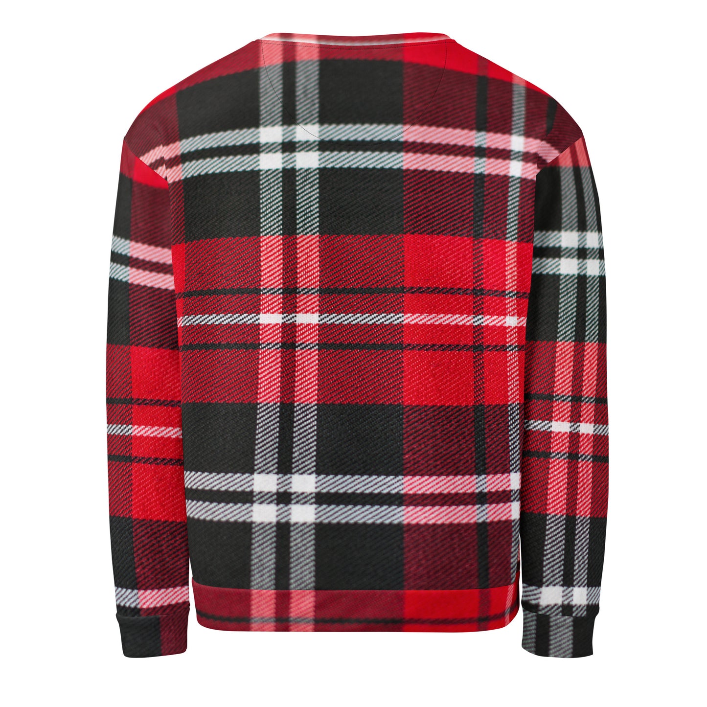 Nollaig Shona Duit (Happy Christmas) Irish Language Unisex Sweatshirt Red Tartan Design