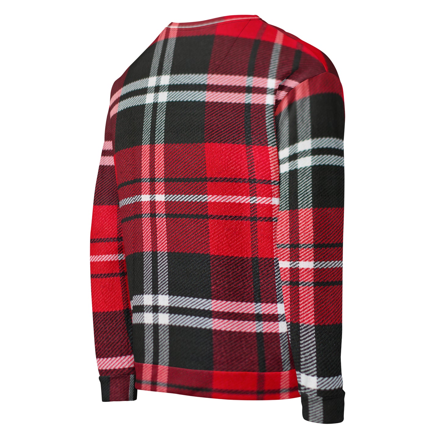 Nollaig Shona Duit (Happy Christmas) Irish Language Unisex Sweatshirt Red Tartan Design