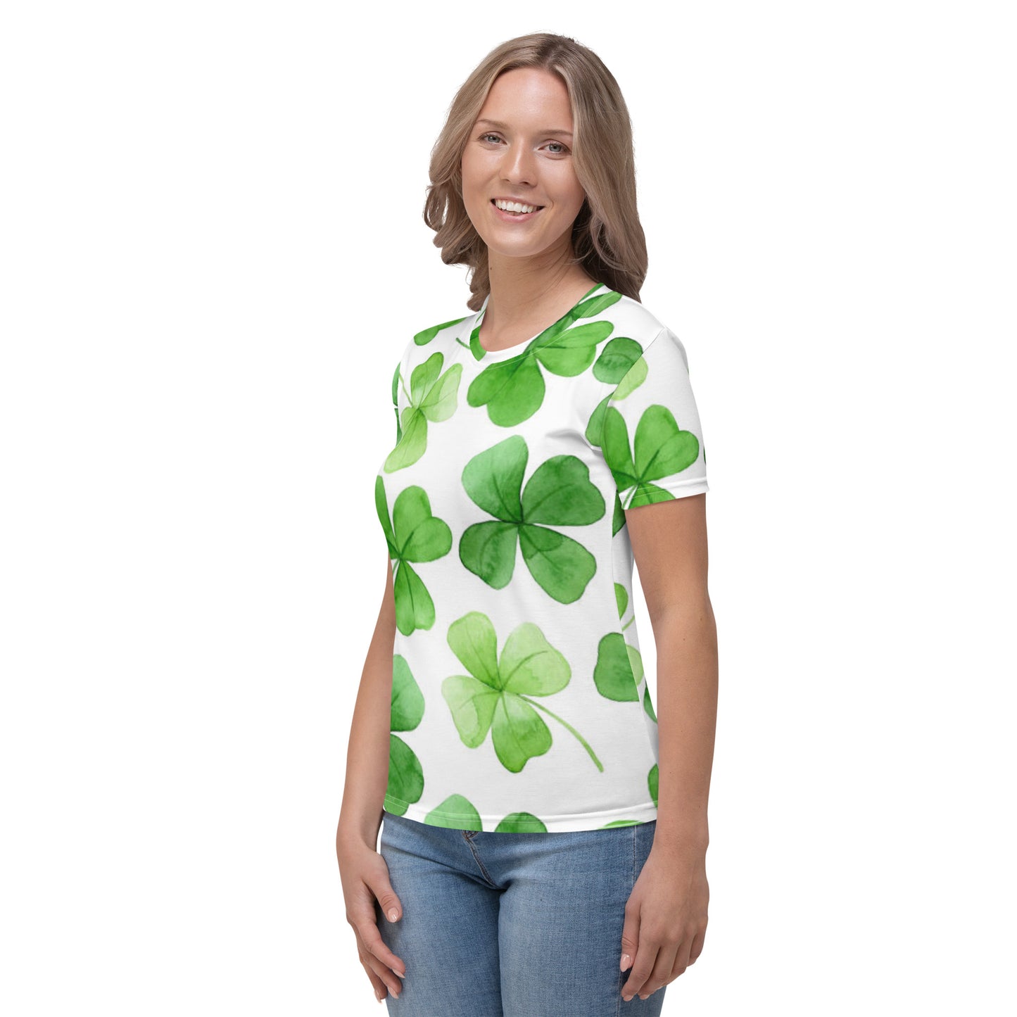 St Patrick's Day All-over Print Shamrock Women's T-shirt