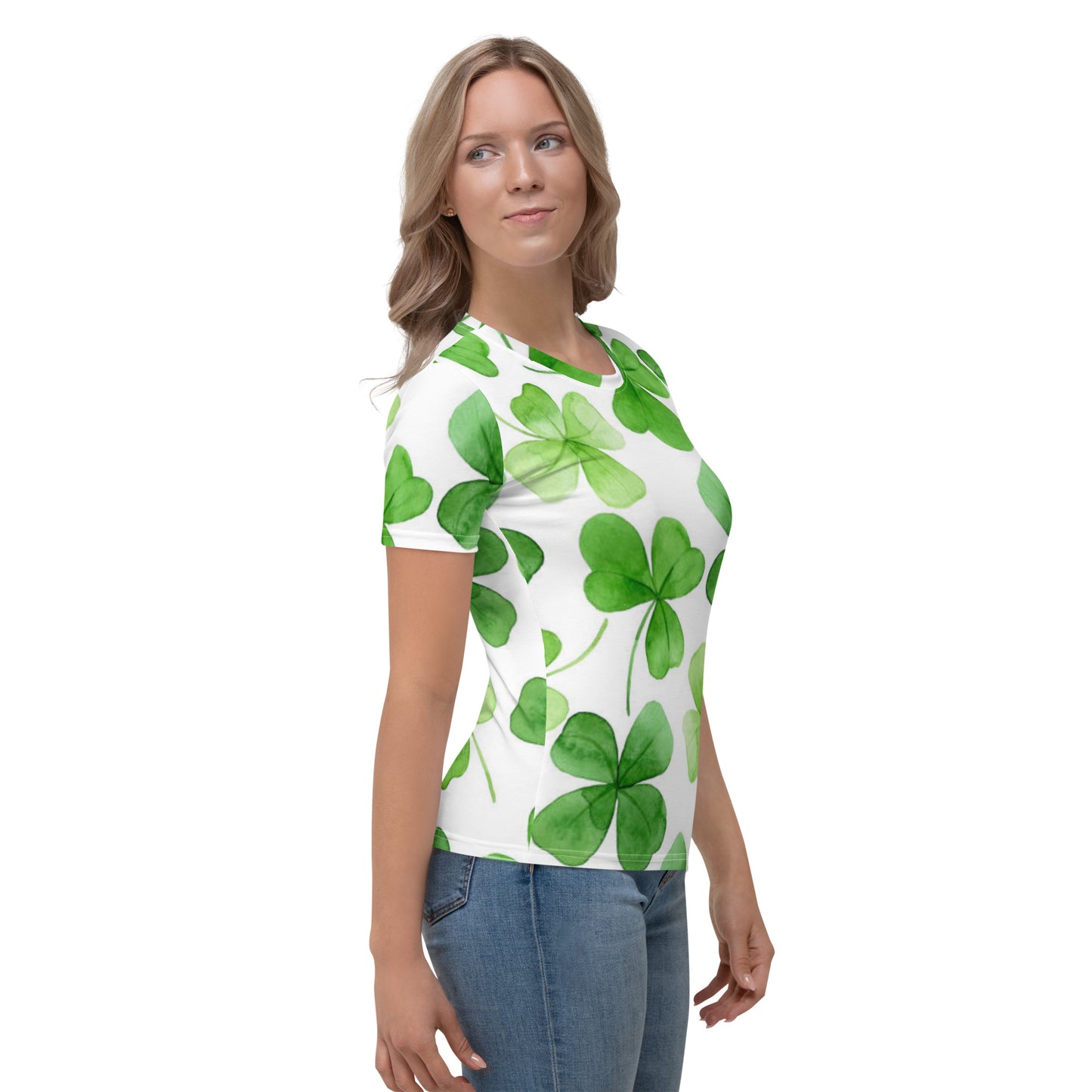 St Patrick's Day All-over Print Shamrock Women's T-shirt