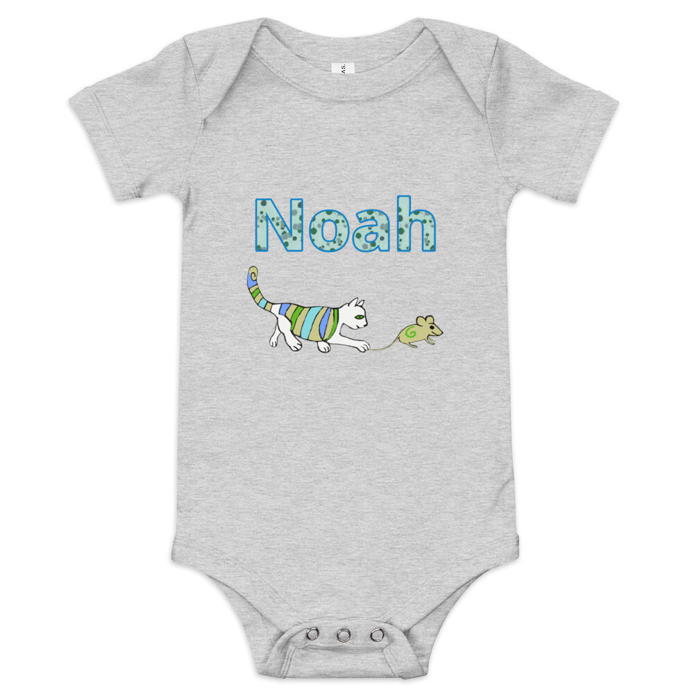 Noah Personalized Baby short sleeve one piece