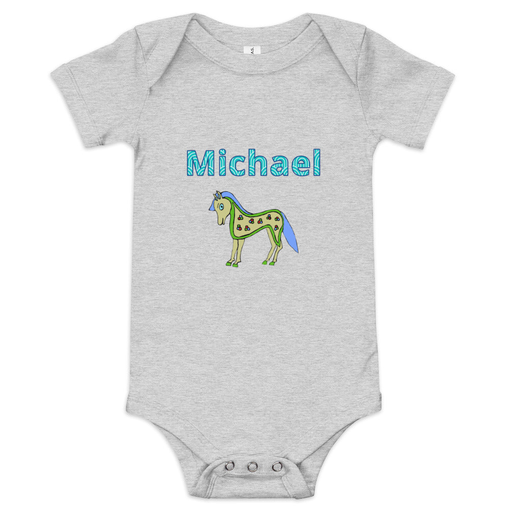 Michael Personalized Baby short sleeve one piece