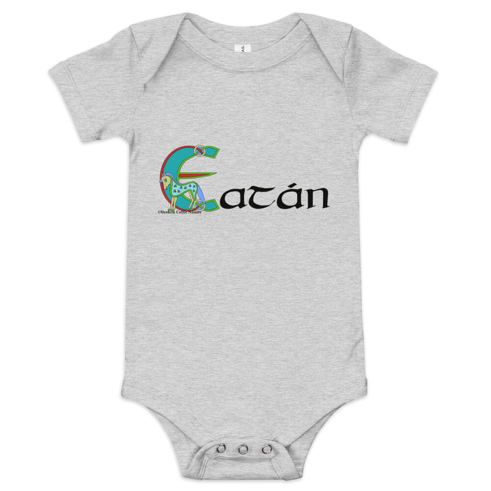 Eatán (Ethan) - Personalized baby short sleeve one piece with Irish name Eatán