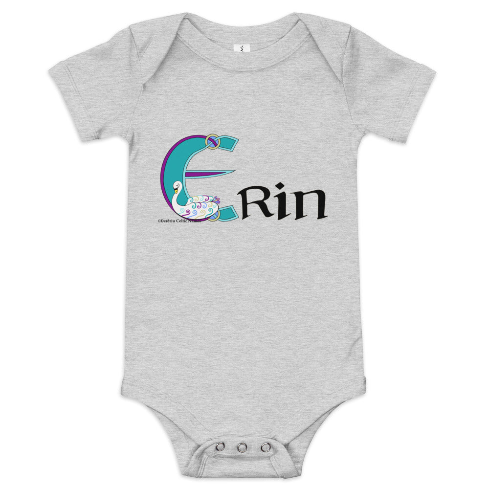 Erin - Personalized baby short sleeve one piece with Irish name Erin