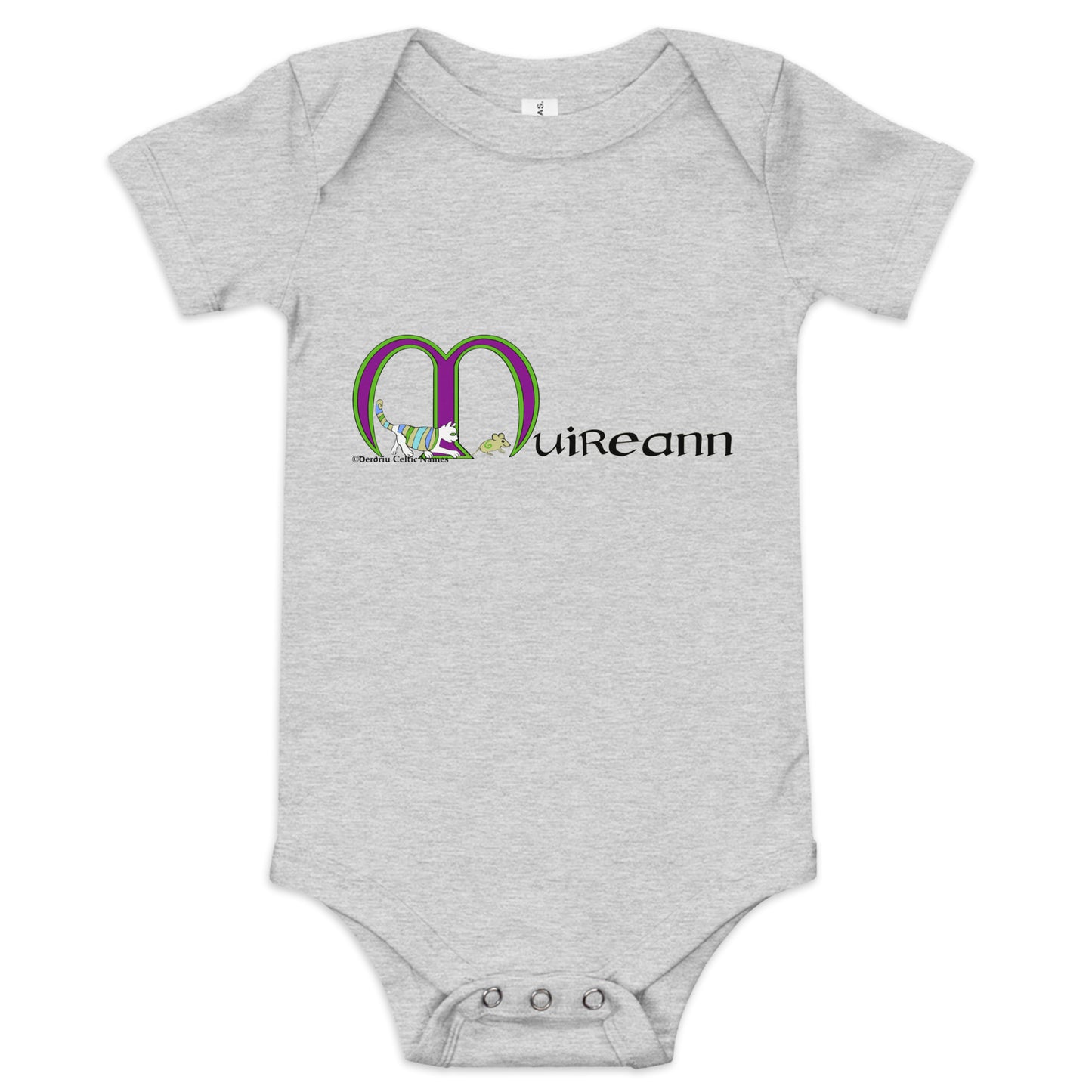 Muireann (Marnie) - Personalized Baby Short Sleeve One Piece with Irish Name Muireann