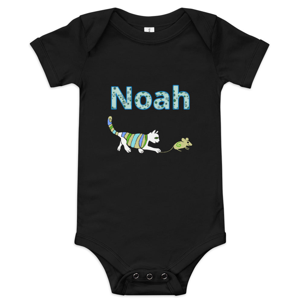 Noah Personalized Baby short sleeve one piece
