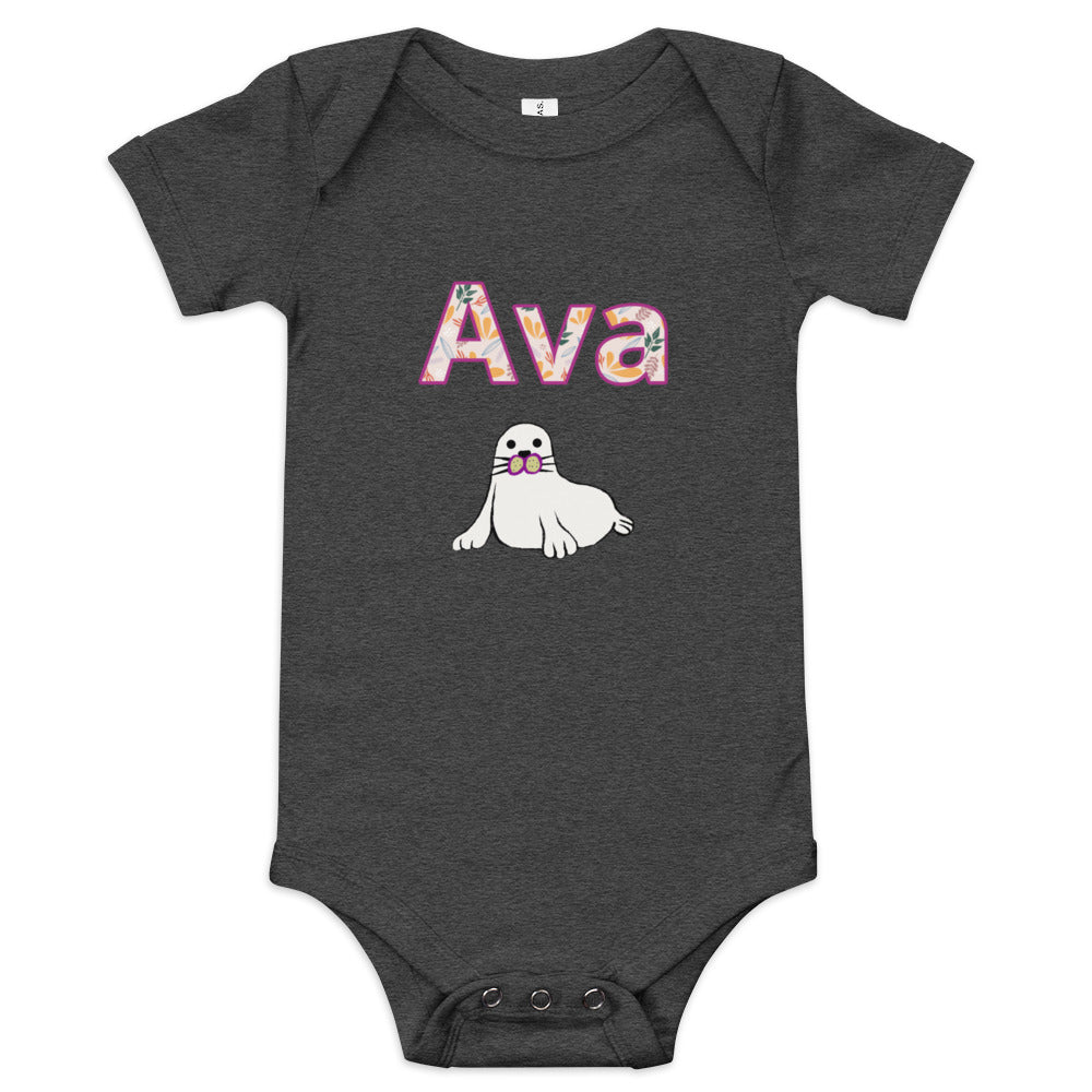Ava Personalized Baby short sleeve one piece