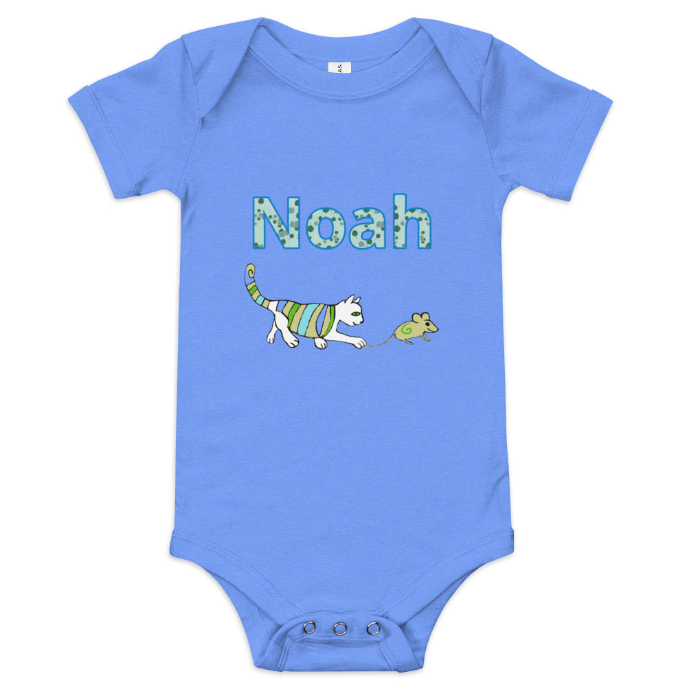Noah Personalized Baby short sleeve one piece