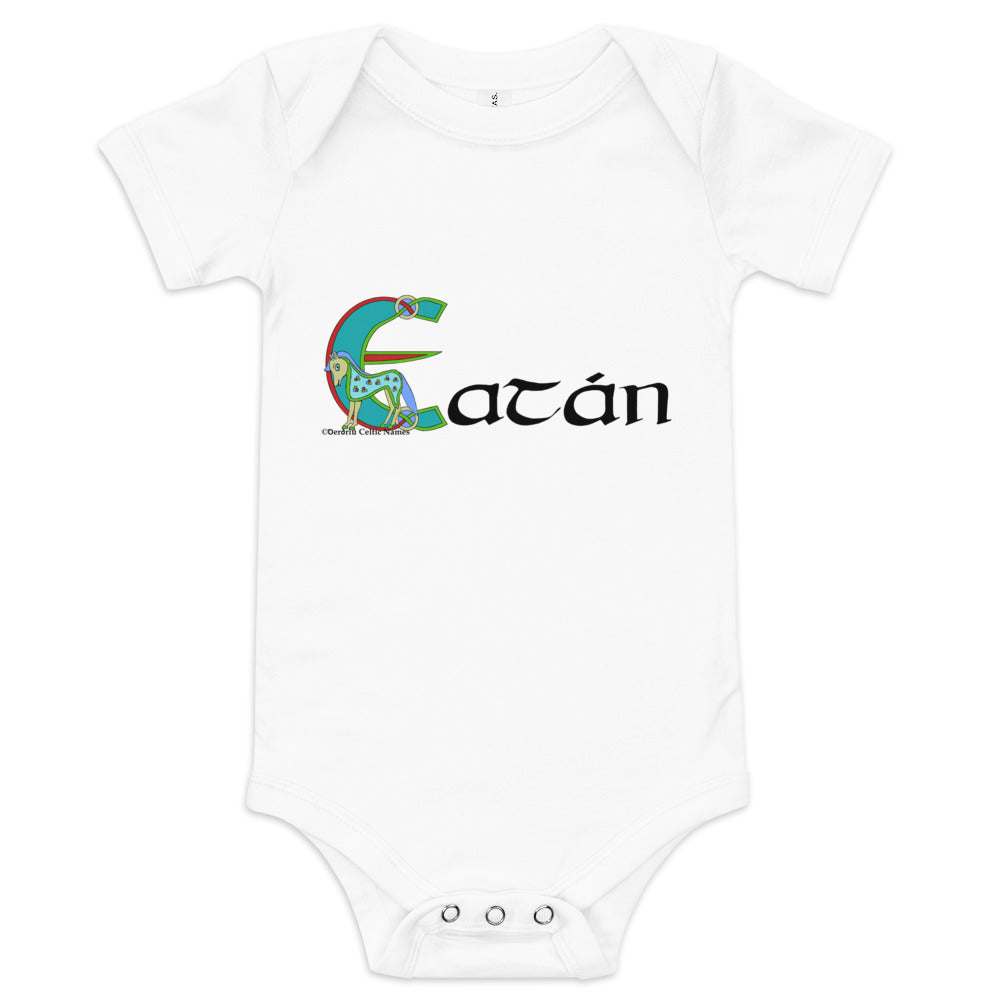 Eatán (Ethan) - Personalized baby short sleeve one piece with Irish name Eatán