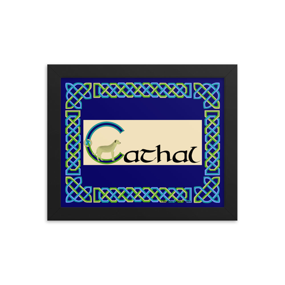 Cathal (Charles) - Personalized framed poster with Irish name Cathal