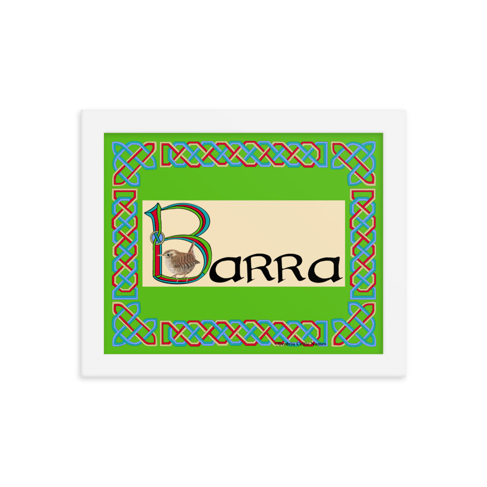 Barra (Barry) - Personalized framed poster with Irish name Barra