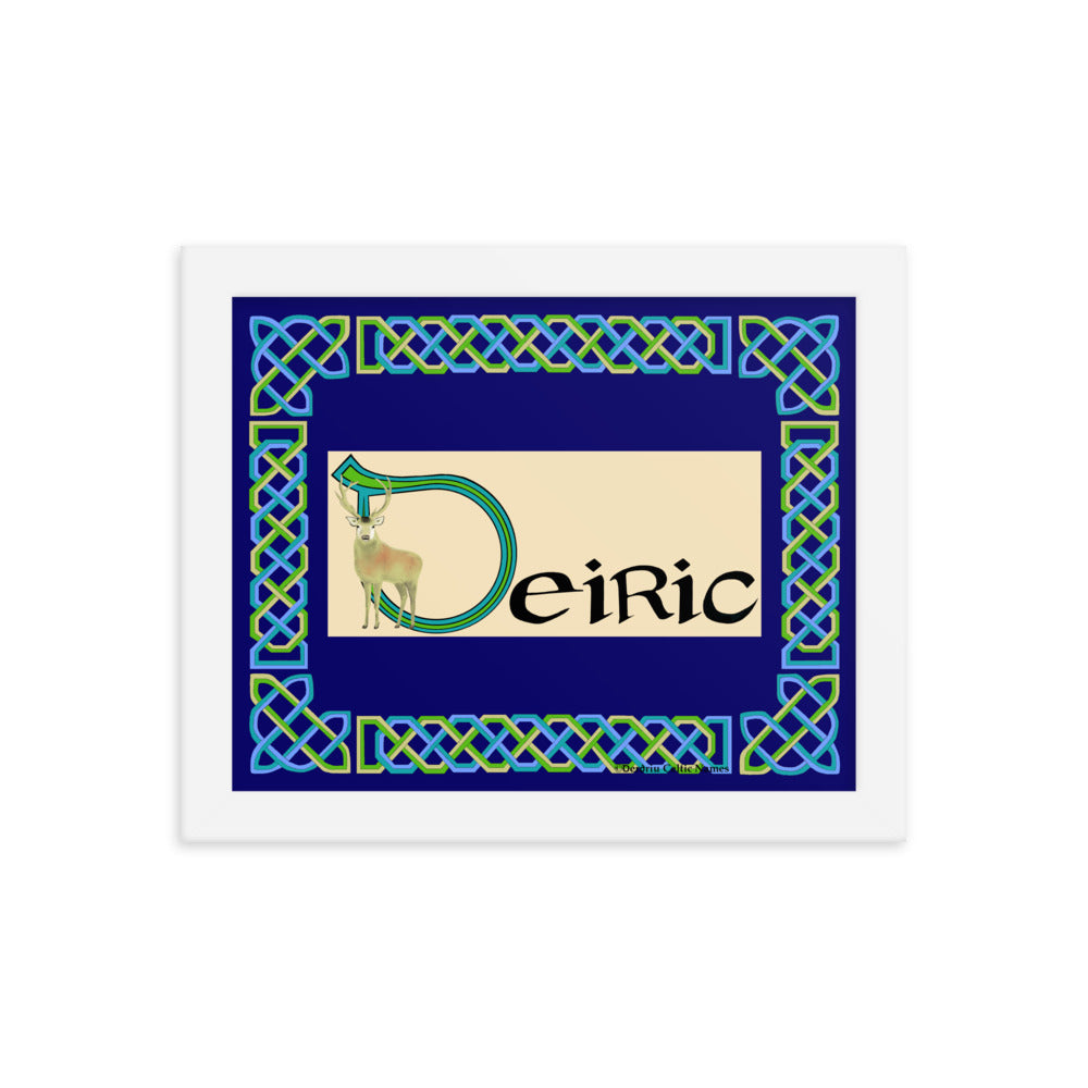 Deiric (Derek) - Personalized framed poster with Irish name Deiric