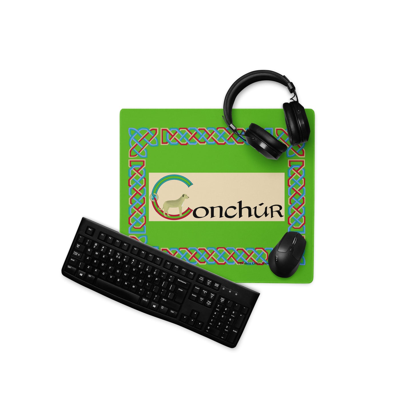 Conchúr (Conor) Gaming Mouse Pad Personalized with Irish name Conchúr