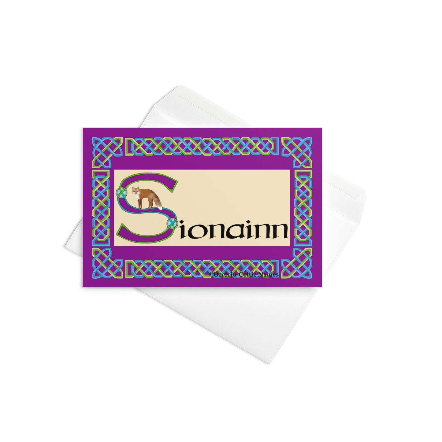 Sionnain (Shannon) Personalized Irish Language Birthday Card