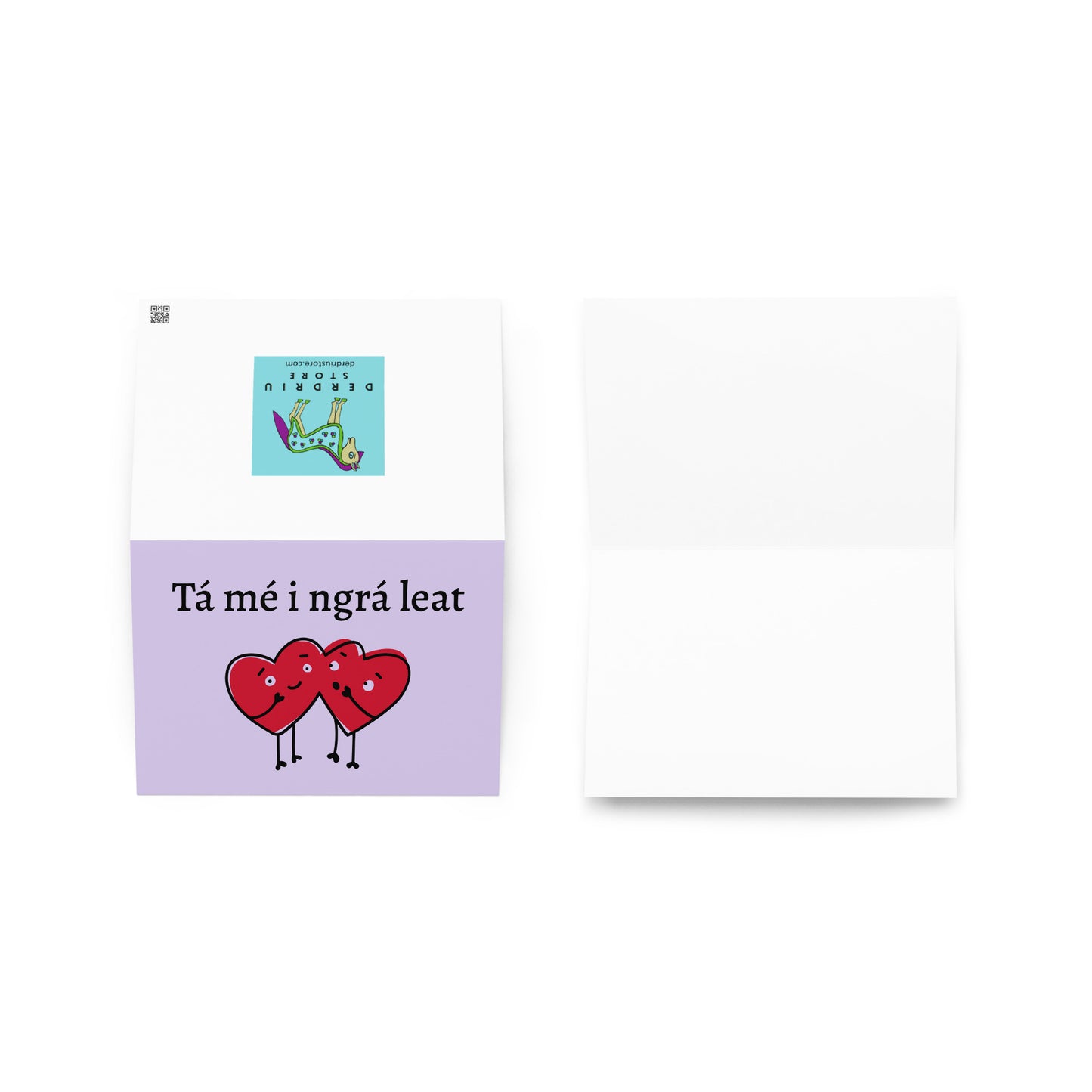 Tá mé i ngrá leat (I love you) Irish language Valentine's day card
