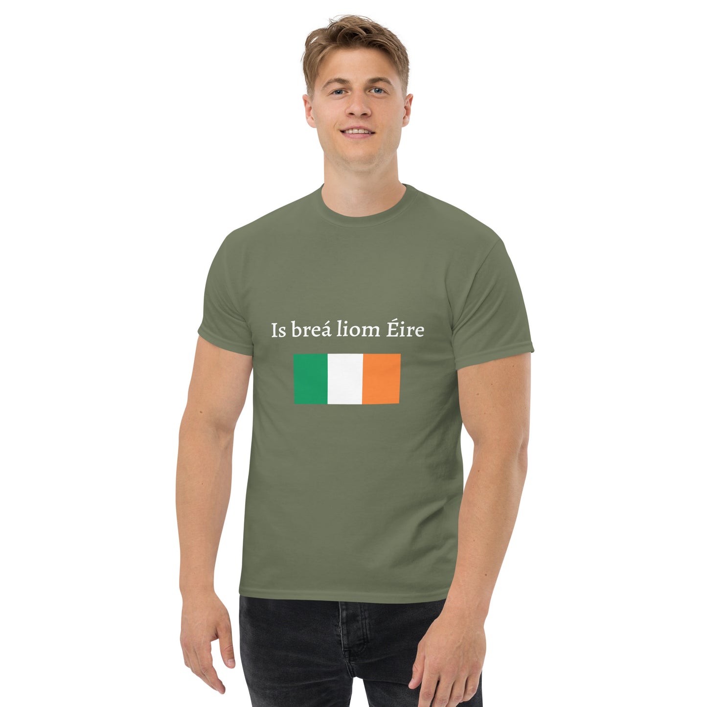 Is breá liom Éire (I love Ireland) - Personalized Irish Language St Patrick's Day Men's classic tee