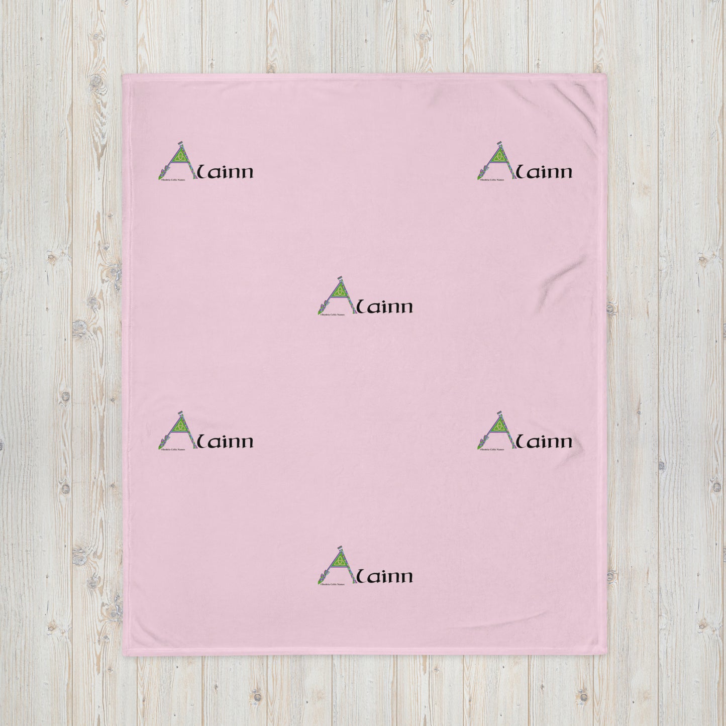 Álainn (Bonnie) - Personalized Baby Blanket with Irish name Álainn