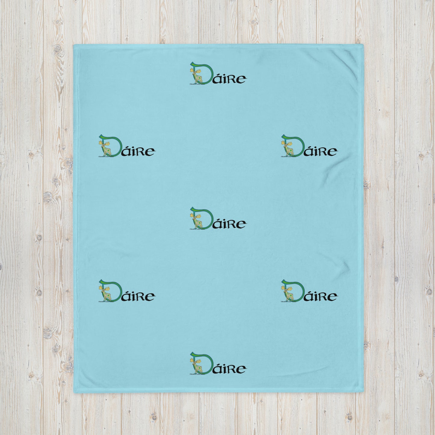 Dáire (Darragh) - Personalized Baby Blanket with Irish name Dáire