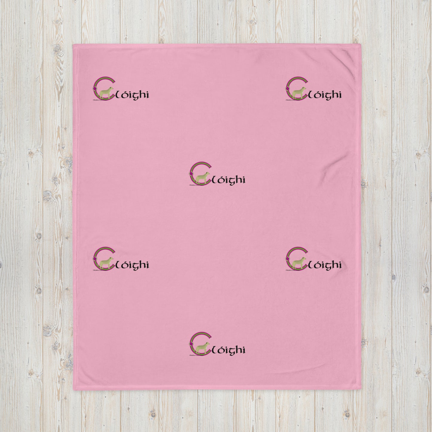 Clóighi (Chloe) - Personalized Baby Blanket with Irish name Clóighi