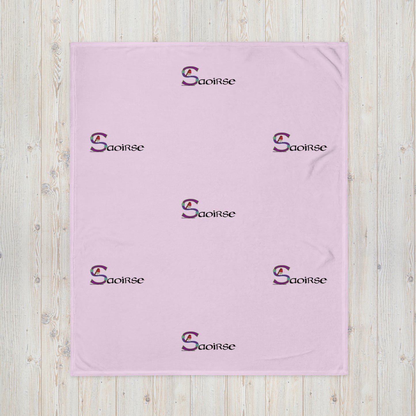 Saoirse (Francesca) - Personalized Baby Blanket with Irish name Saoirse