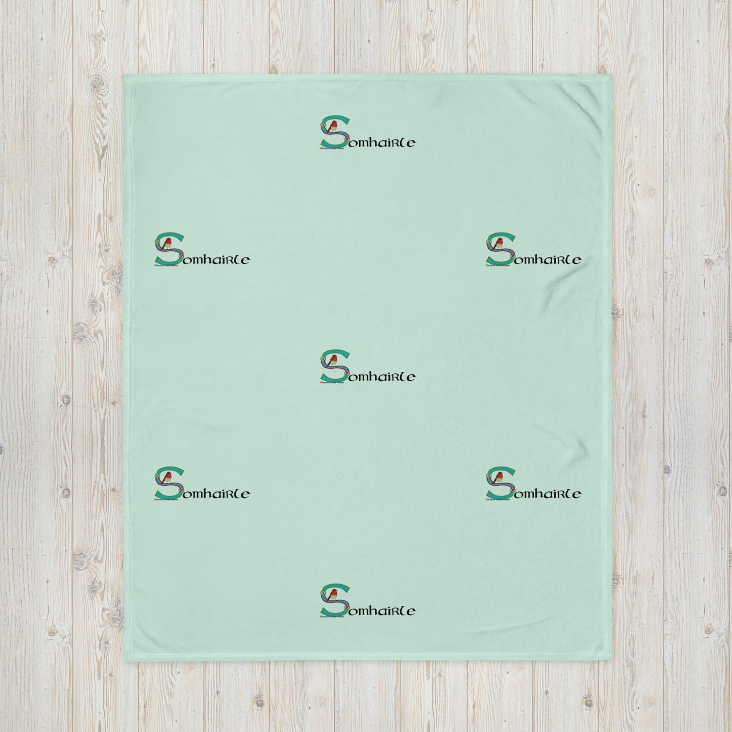 Somhairle (Samuel) - Personalized Baby Blanket with Irish name Somhairle