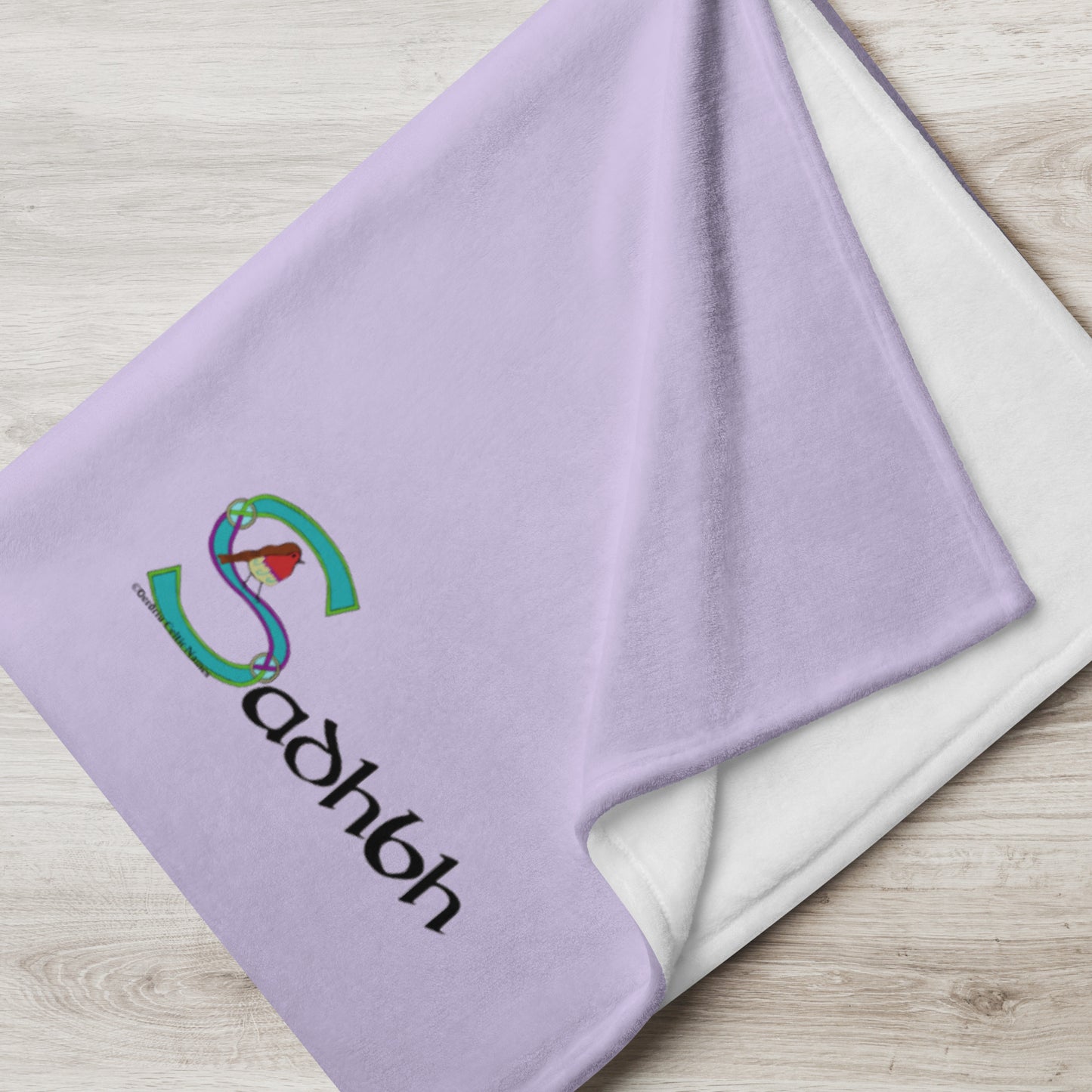 Sadhbh (Sophia) - Personalized Baby Blanket with Irish name Sadhbh