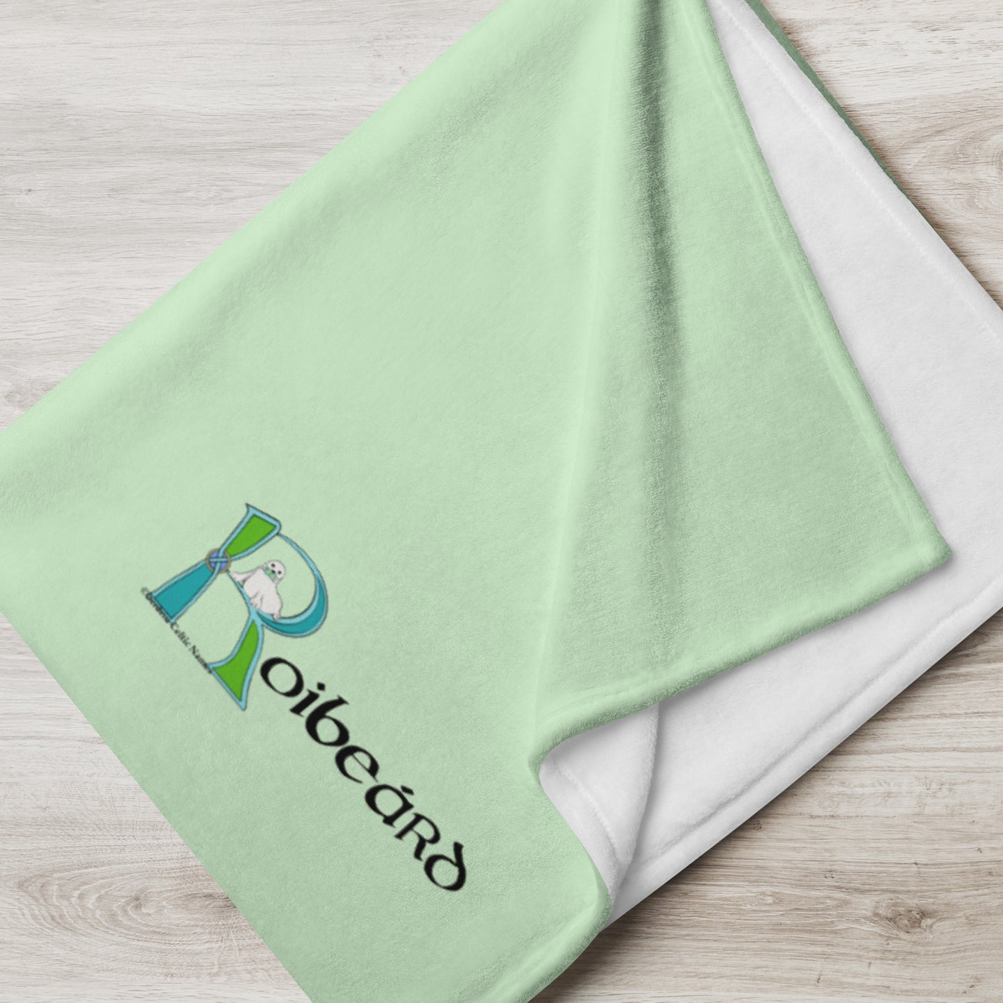 Roibeárd (Robert) - Personalized Baby Blanket with Irish name Roibeárd