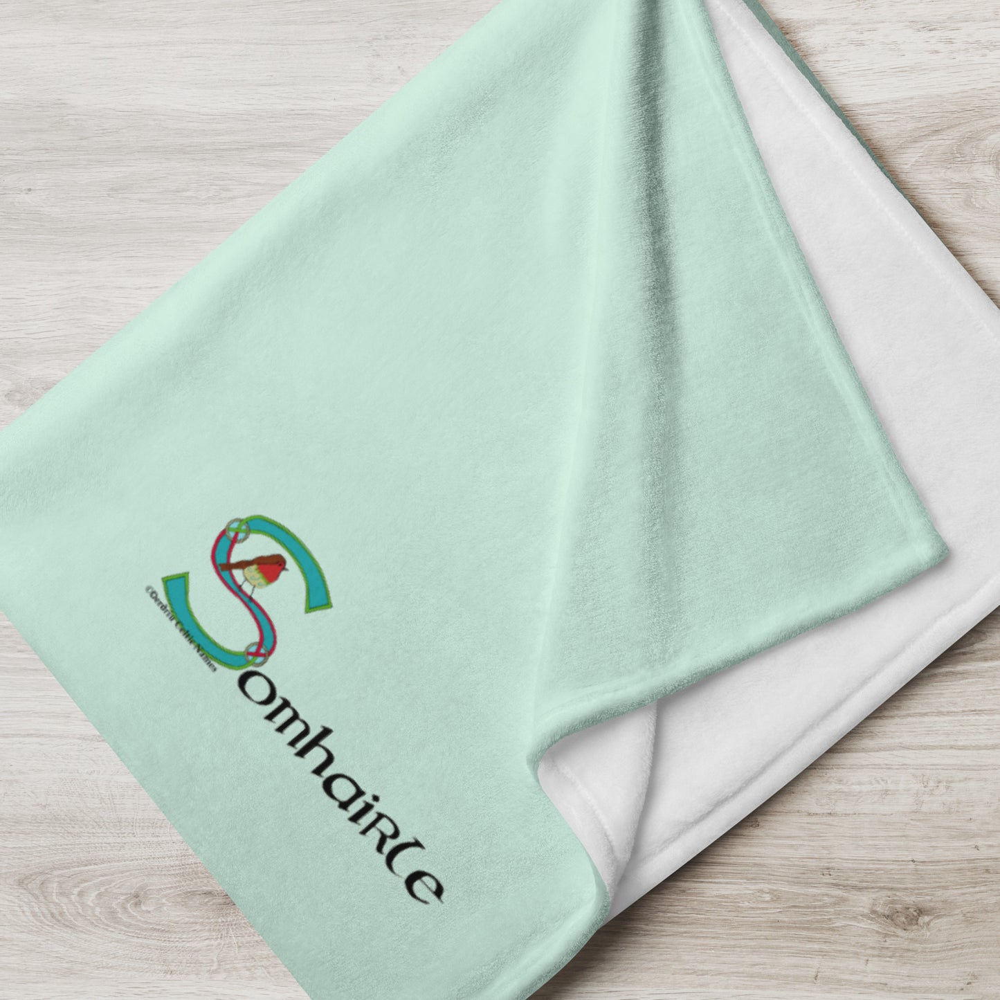 Somhairle (Samuel) - Personalized Baby Blanket with Irish name Somhairle