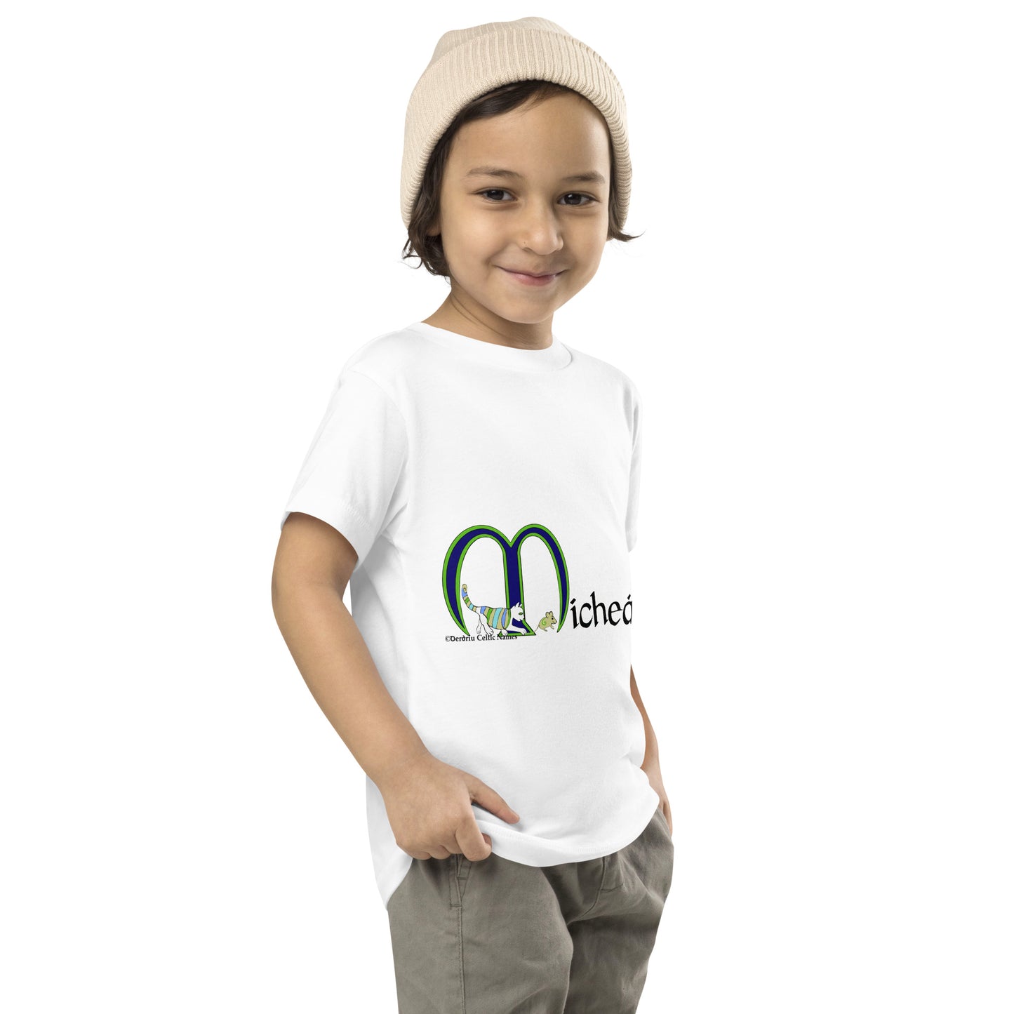 Mícheál (Michael) - Personalized Toddler Short Sleeve T-shirt with Irish name Mícheál