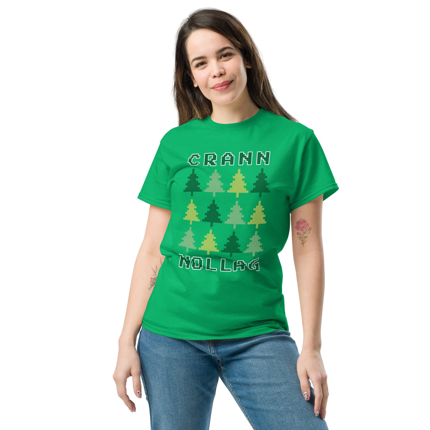 Crann Nollag (Christmas Tree) Irish Language Unisex Christmas T-Shirt