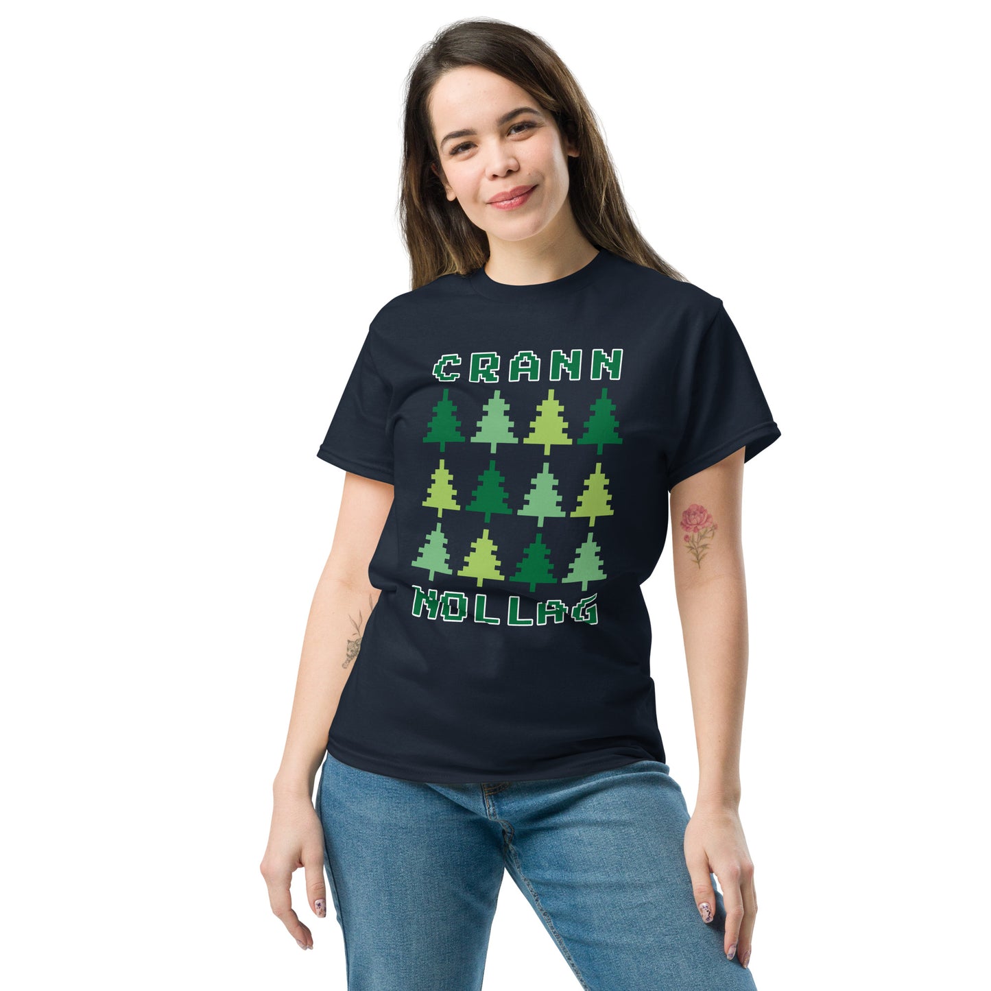 Crann Nollag (Christmas Tree) Irish Language Unisex Christmas T-Shirt