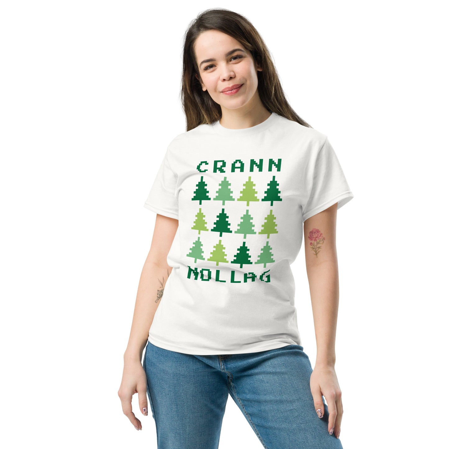 Crann Nollag (Christmas Tree) Irish Language Unisex Christmas T-Shirt