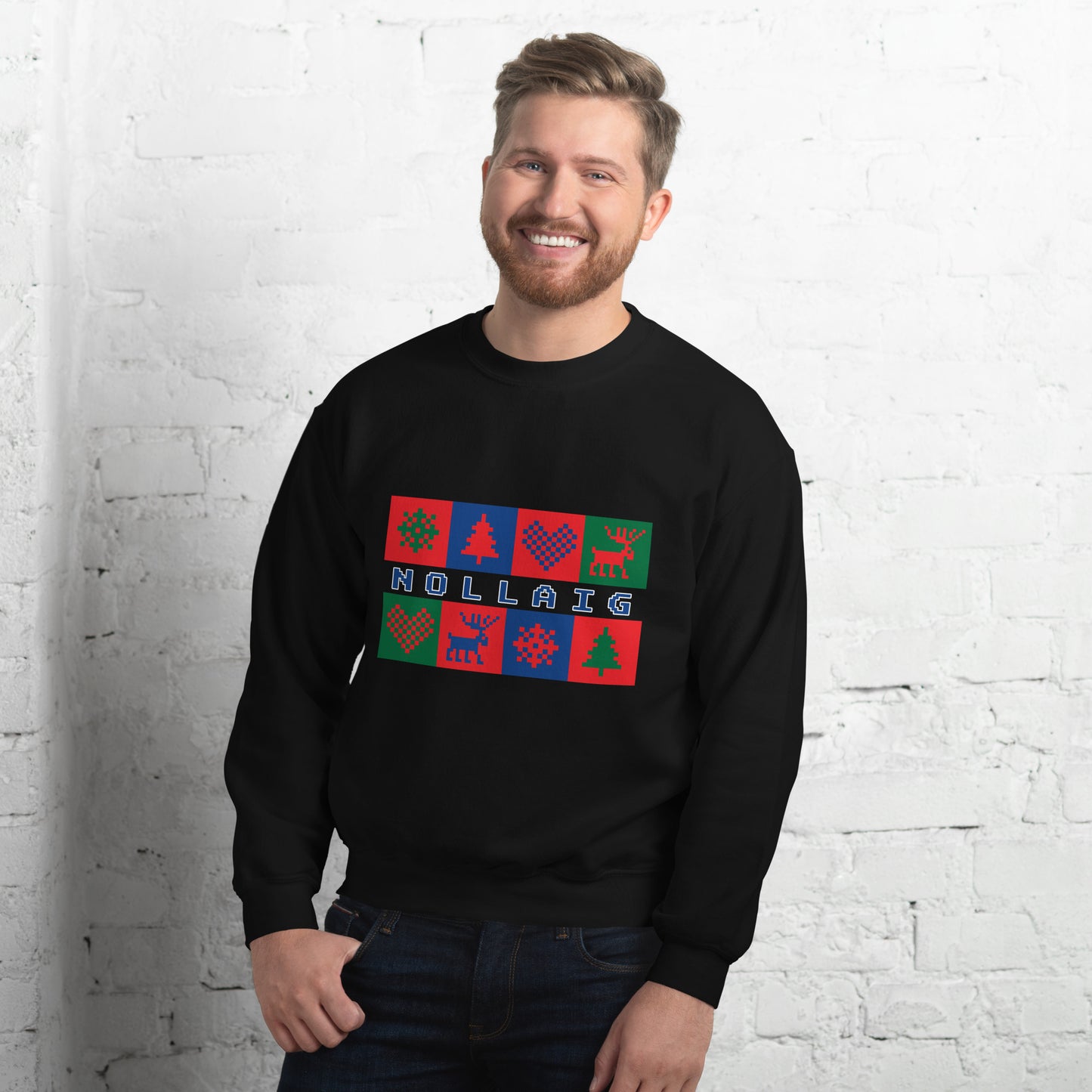 Nollaig (Christmas) Irish Language Unisex Christmas Sweatshirt