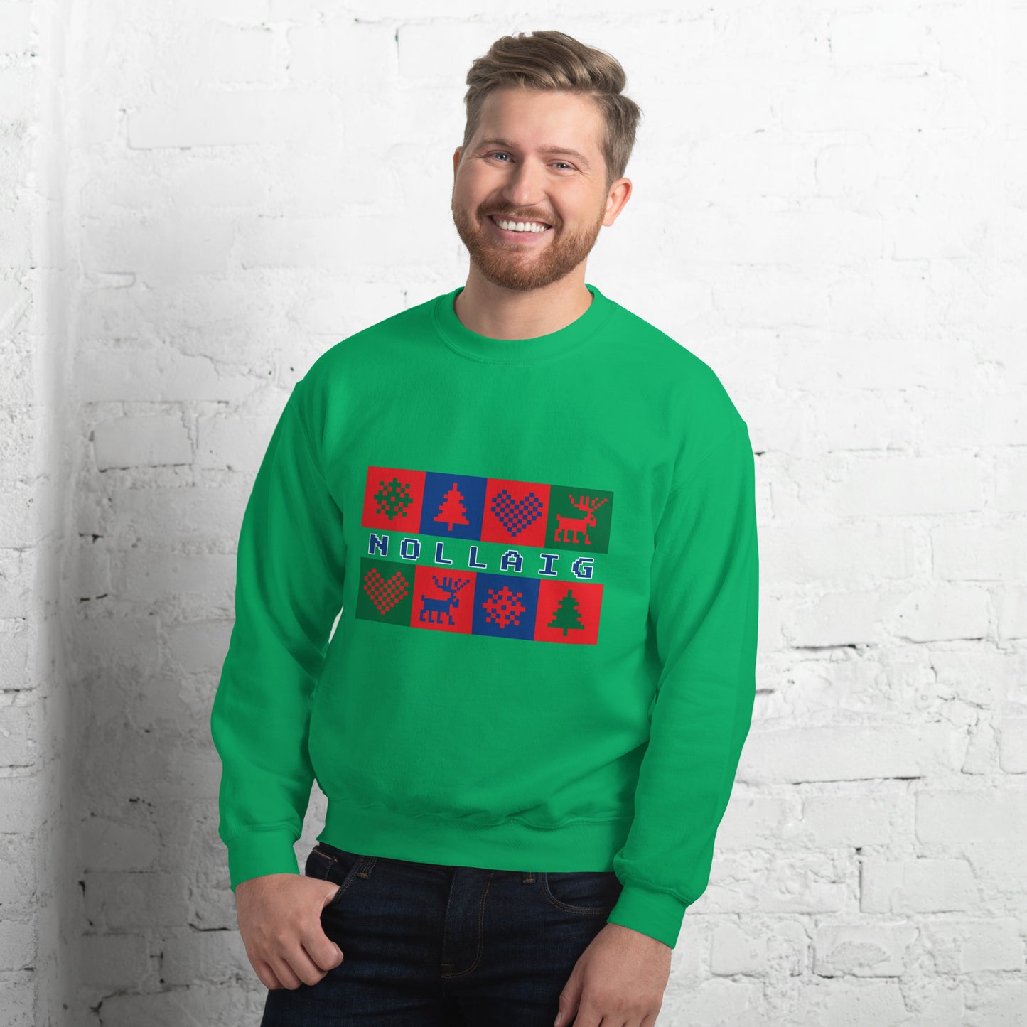 Nollaig (Christmas) Irish Language Unisex Christmas Sweatshirt