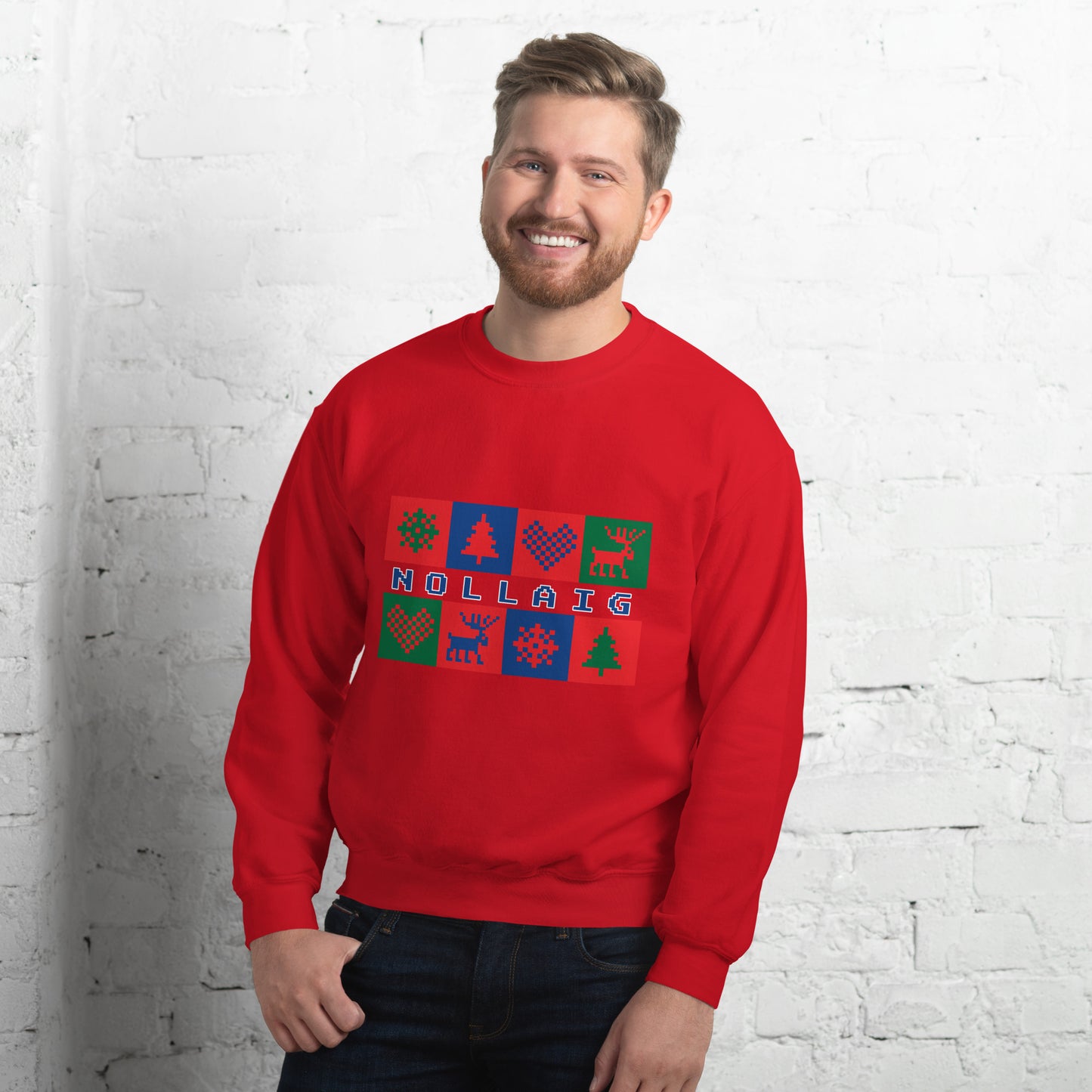 Nollaig (Christmas) Irish Language Unisex Christmas Sweatshirt