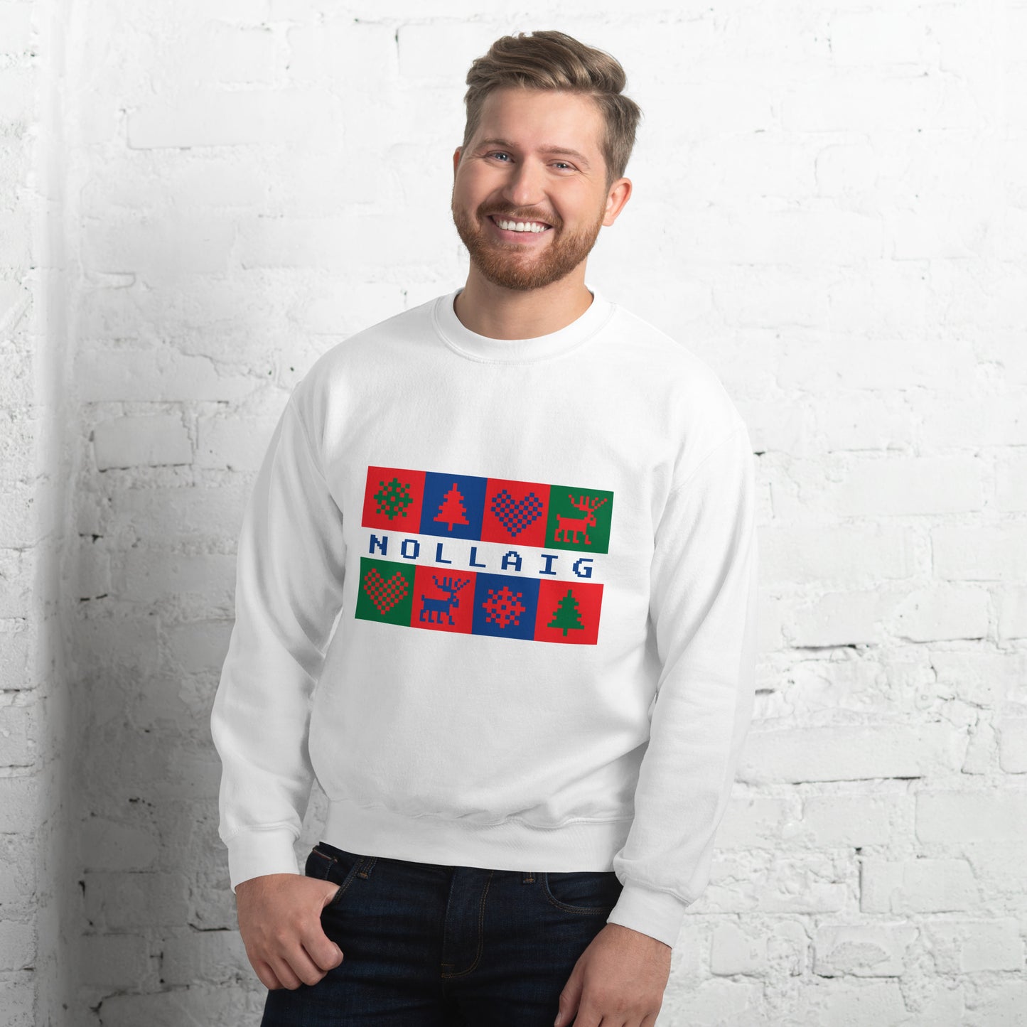 Nollaig (Christmas) Irish Language Unisex Christmas Sweatshirt