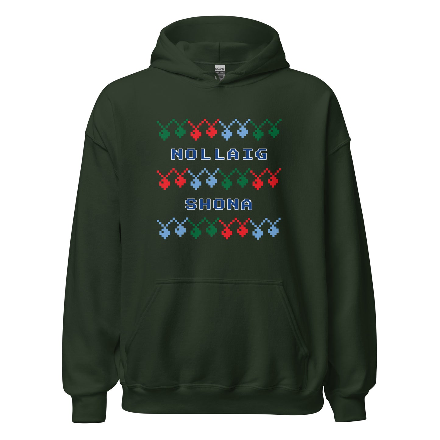 Nollaig Shona (Happy Christmas) Irish Language Unisex Christmas Hoodie