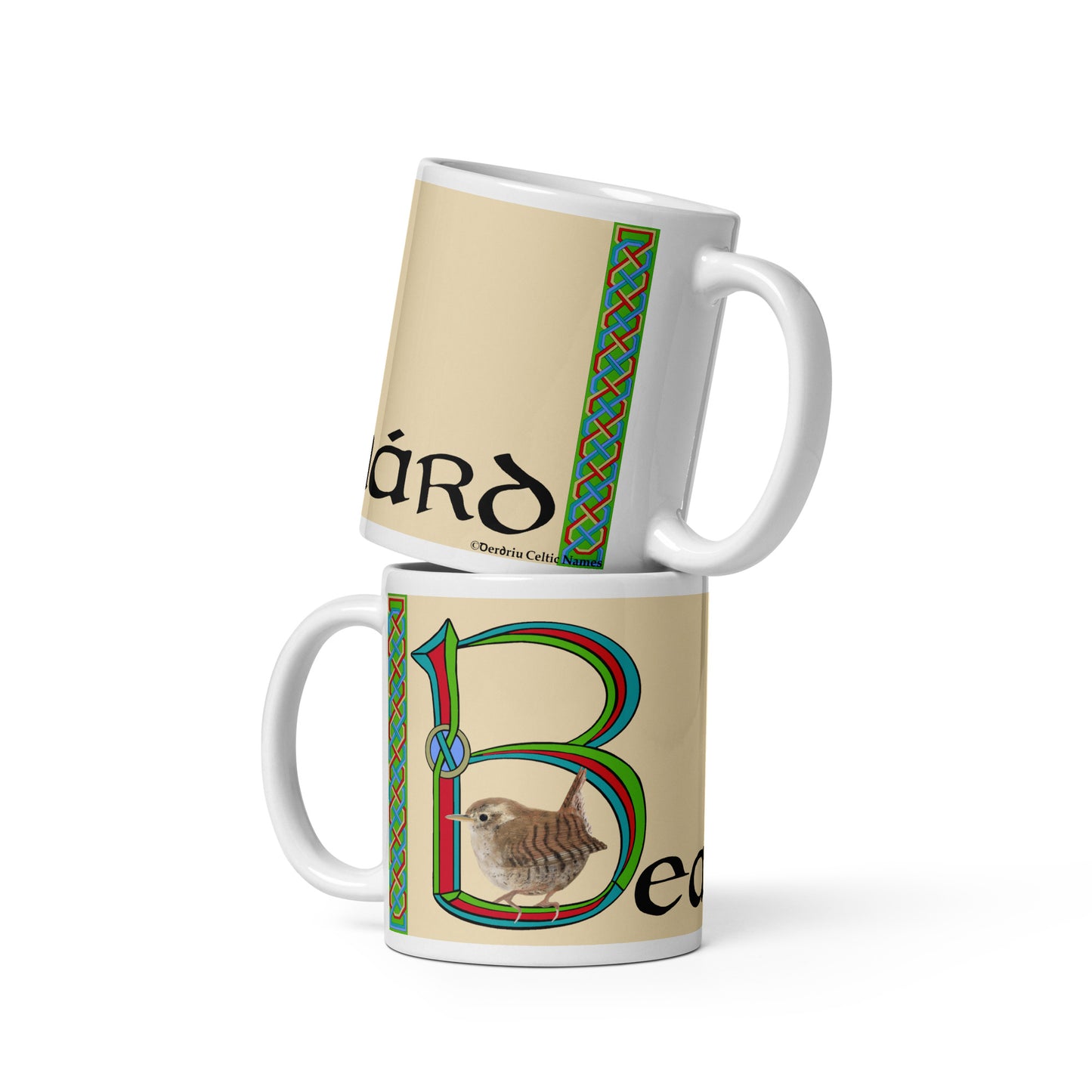 Bearnárd (Bernard) - Personalized white glossy mug with Irish name Bearnárd (Free Shipping)