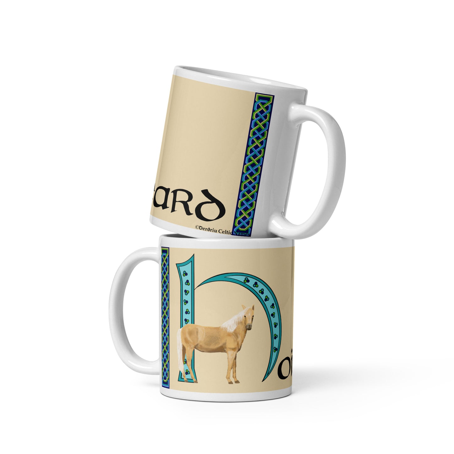 Hoibeard (Hugh) - Personalized white glossy mug with Irish name Hoibeard (Free Shipping)