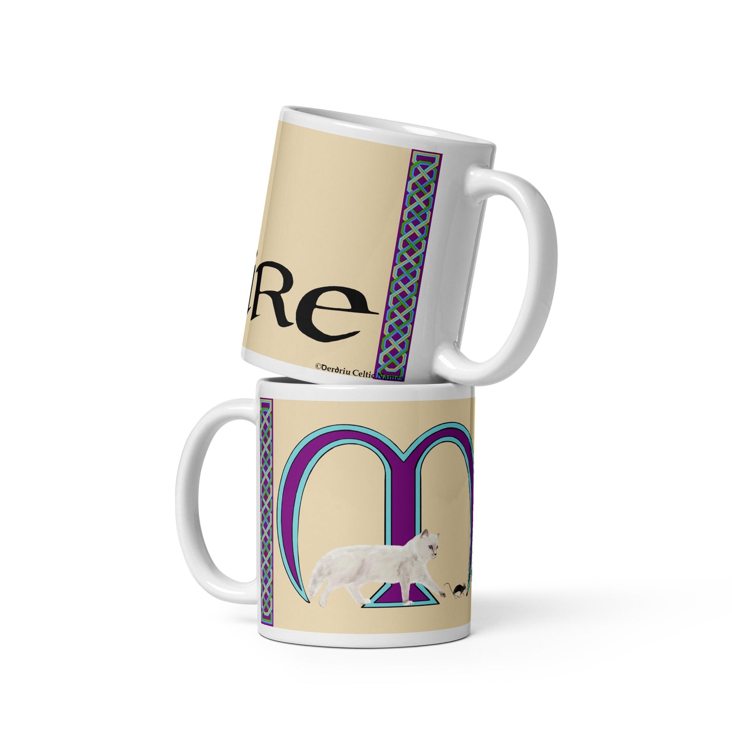 Máire (Mary) - Personalized white glossy mug with Irish name Máire (Free Shipping)