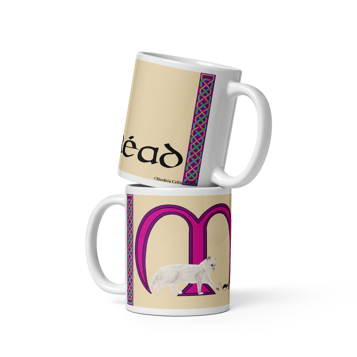 Mairéad (Margaret) - Personalized white glossy mug with Irish name Mairéad (Free Shipping)
