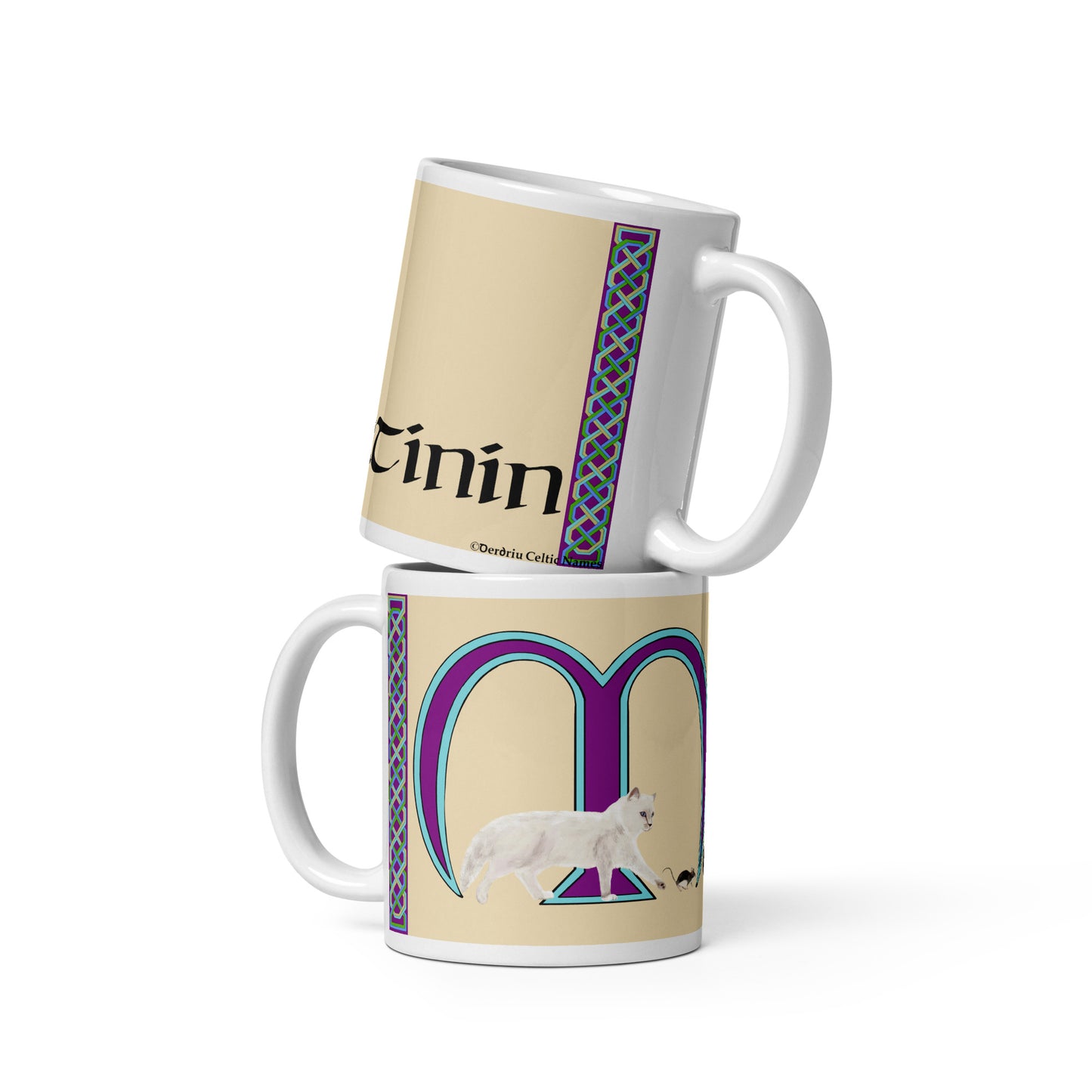 Máirtínín (Martina) - Personalized white glossy mug with Irish name Máirtínín (Free Shipping)