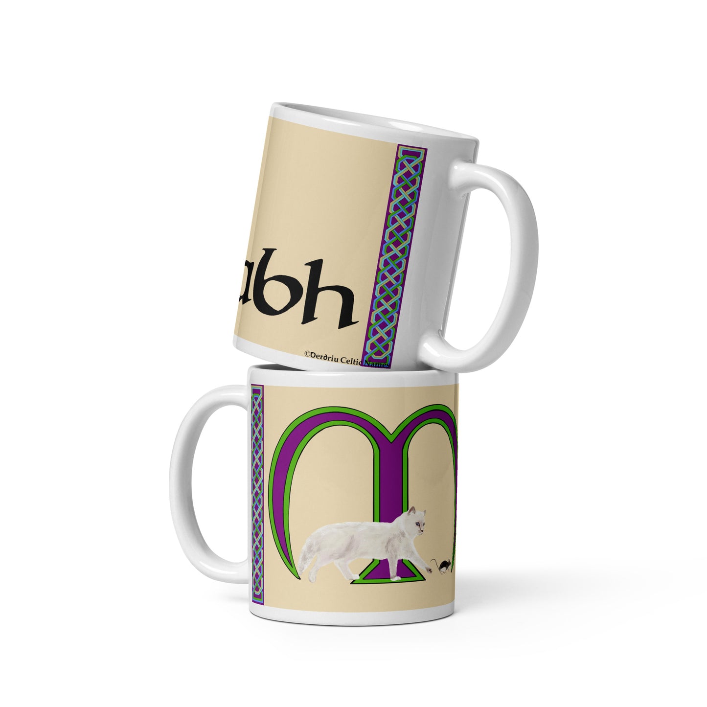 Méabh (Maeve) - Personalized white glossy mug with Irish name Méabh (Free Shipping)