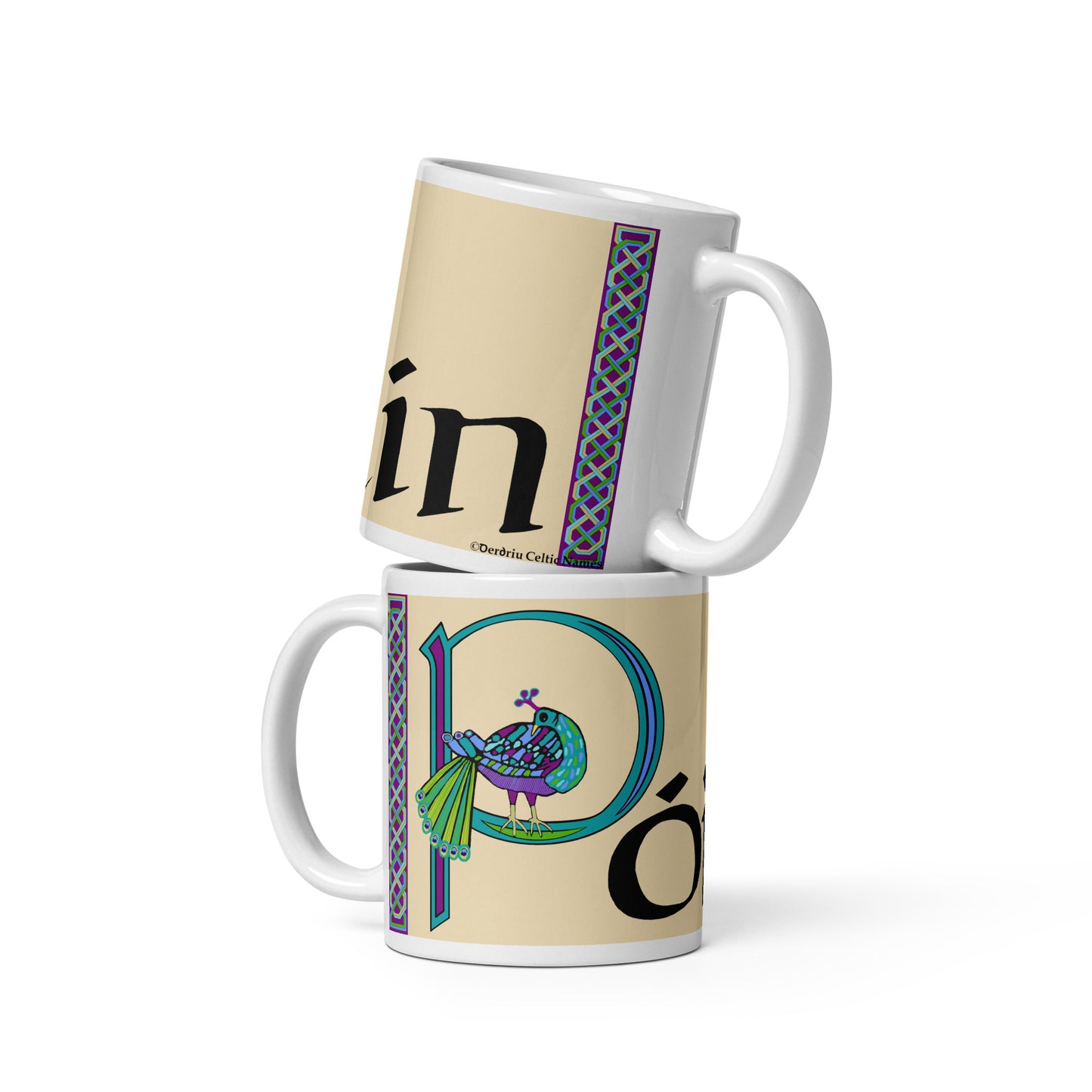 Póilín (Pauline) - Personalized white glossy mug with Irish name Póilín (Free Shipping)