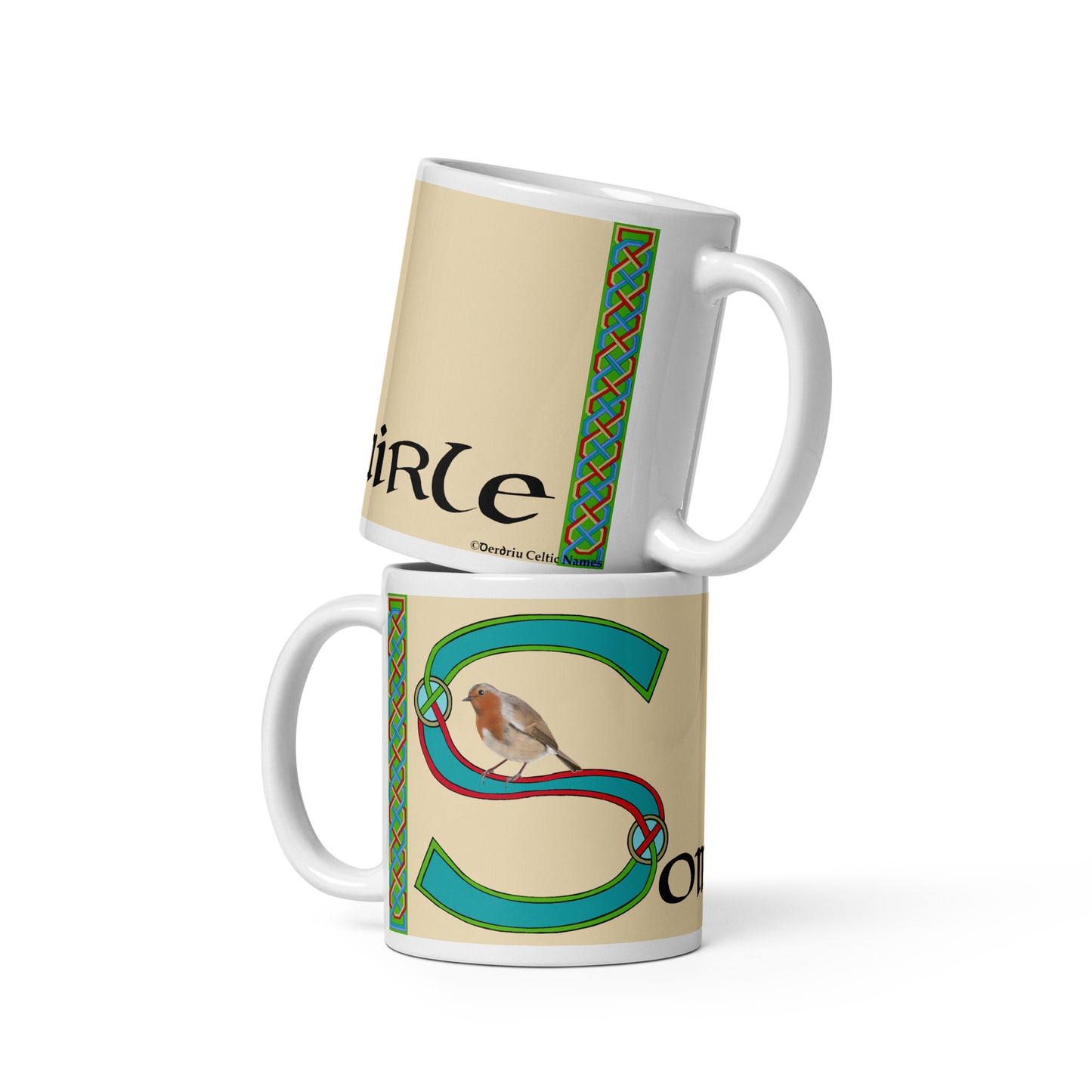 Somhairle (Samuel) - Personalized white glossy mug with Irish name Somhairle (Free Shipping)