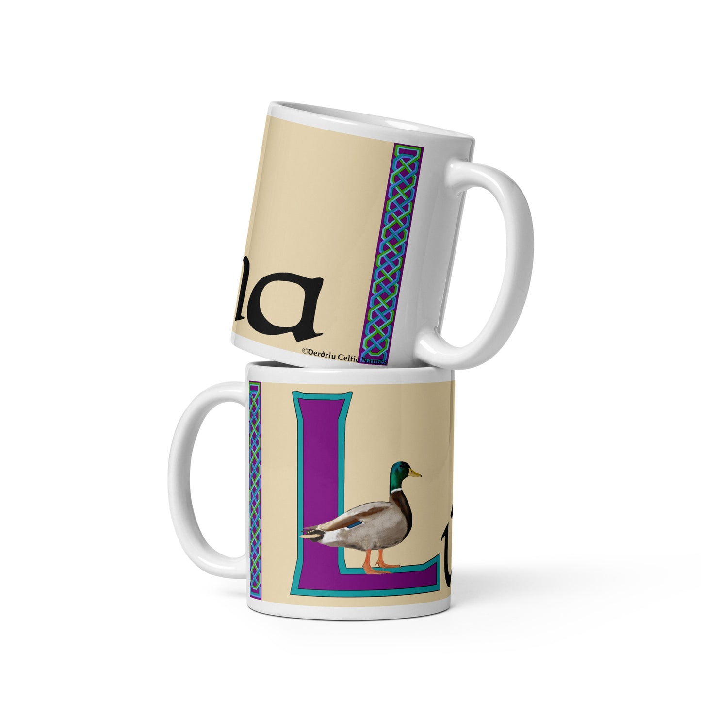 Lúna (Luna) Personalized White glossy mug with Irish name Lúna (Free Shipping)