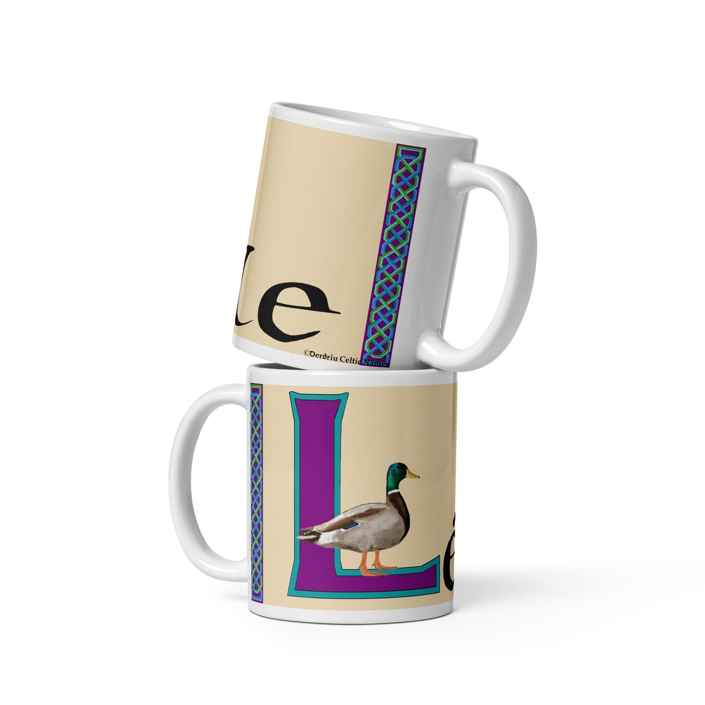 Léile (Layla) - Personalized white glossy mug with Irish name Léile (Free Shipping)