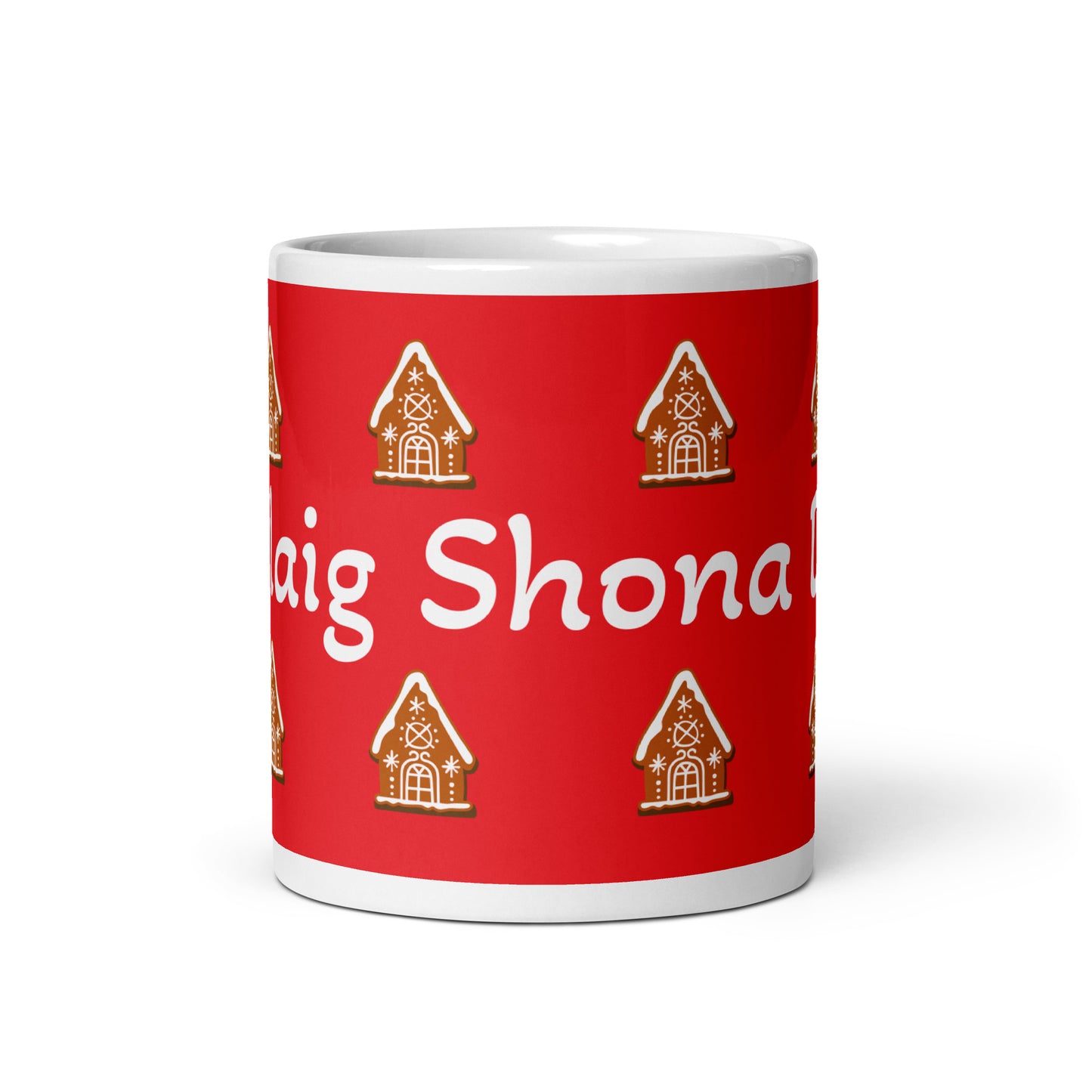 Nollaig Shona Duit (Happy Christmas) Irish Language White glossy mug (Free Shipping)