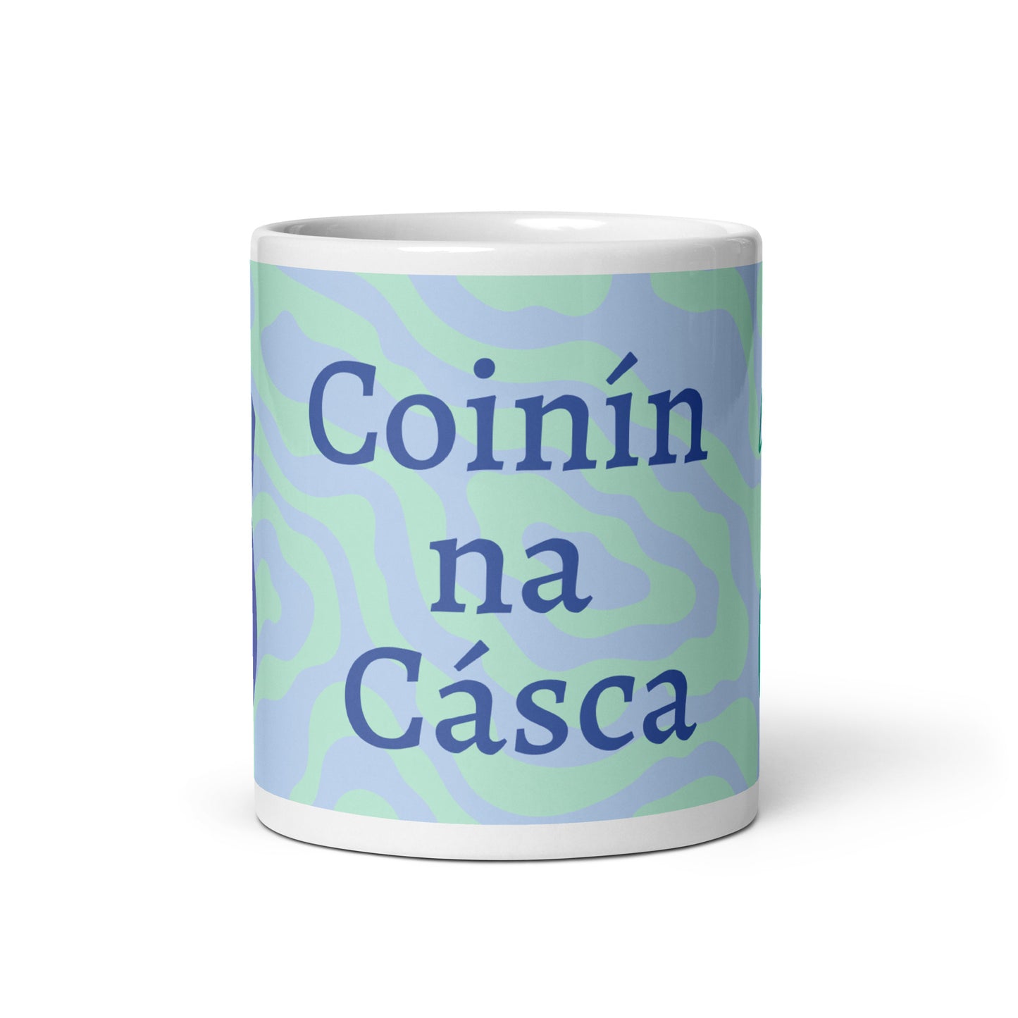 Coinín na Cásca (Easter Bunny) - Irish Language Easter White Glossy Mug (Free Shipping)